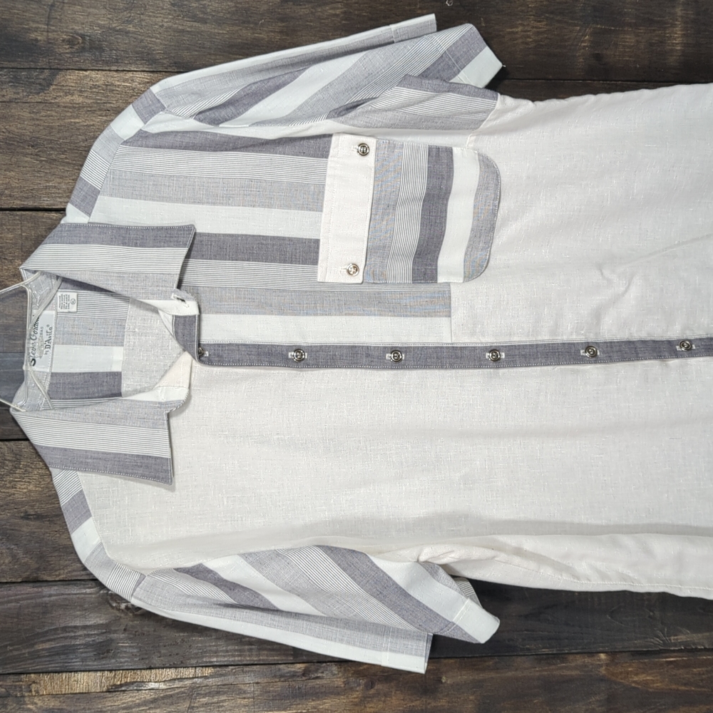 Lightweight linen Las Vegas short sleeve camp shirt XL